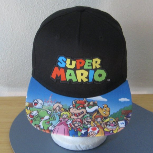 Nintendo Super Mario Embroidered Character Group Adjustable Snapback Cap Hat - Picture 6 of 12